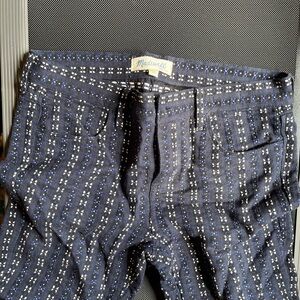 Madewell Blue And White Stripe Ankle Pants Style 35034